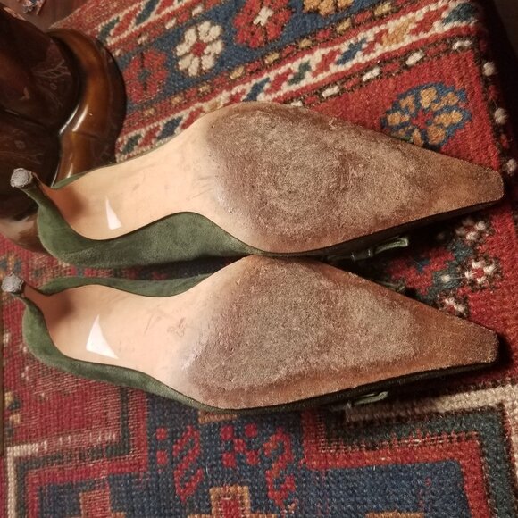 LK BENNETT green suede shoes 39 / 8 1/2 - Picture 3 of 6